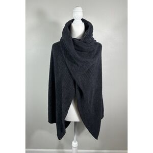 Barefoot Dream‎ CozyChic Travel Wrap One Size Black Ribbed Cozy